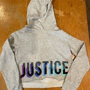 Girl’s gray cropped hoodie size 12